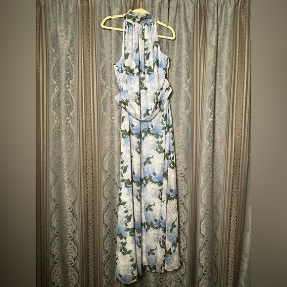 Sachin & Babi Kayla Floral Halterneck Gown Blue - Picture 6 of 9